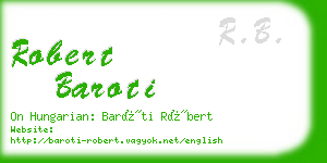 robert baroti business card